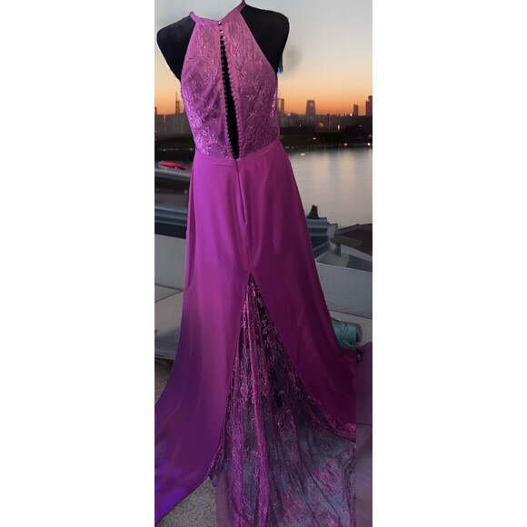 Unbranded Formal Bridal/Prom Floor Length Sleeveless Magneta 16 - Picture 8 of 11